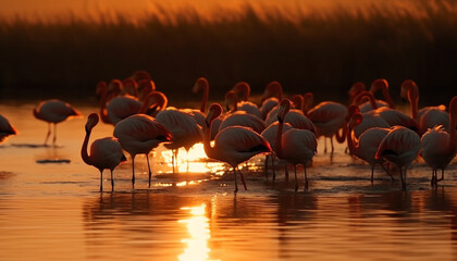 Animals in the wild reflect beauty in nature generated by AI