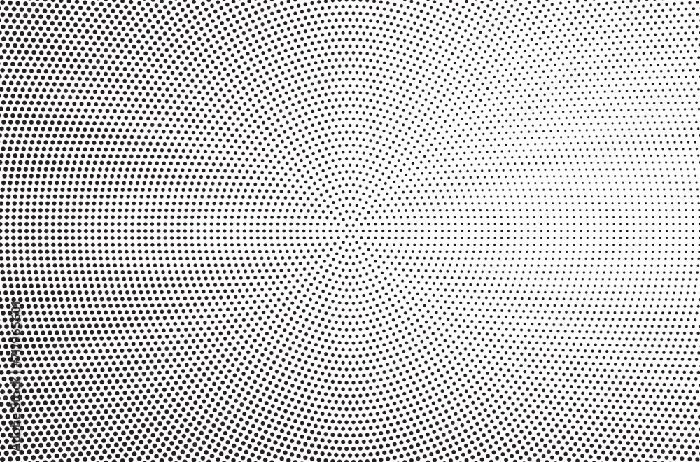 Poster Halftone effect vector background. Grunge halftone background with dots. Abstract monochrome halftone modern black white pattern.