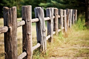 Rustic wood fence