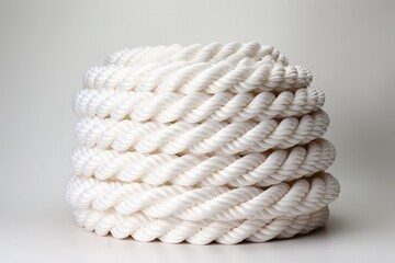 Rolling rope in white background