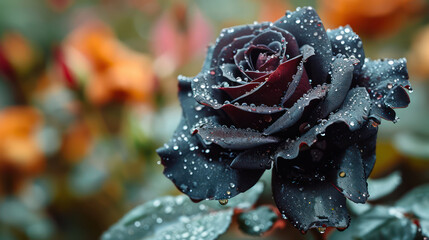 A delicate pink rose in a glass vase
