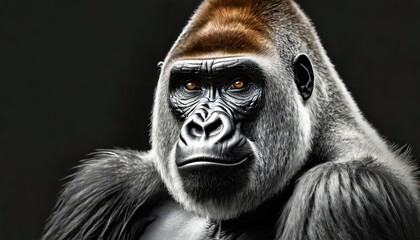 Obraz premium The close up of the Gorilla. 