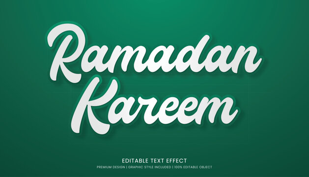 ramadan kareem text effect style editable template background minimalist and islamic style eid mubarak iftar party
