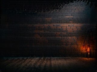 Indoor interior wall room wallpaper, grunge brick wall texture background