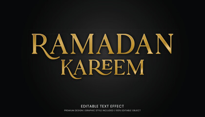 ramadan kareem text effect style editable template background minimalist and islamic style eid mubarak iftar party