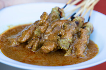 Beef satay, malaysian cuisine, malaysian food