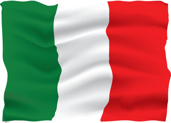 italian flag in the wind