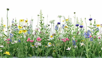 Wildflower Enchantments: A Journey Through Verdant Meadows, Unveiling Nature's Symphony of Colors in Pristine Isolation