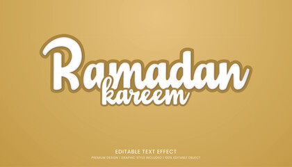 ramadan kareem text effect style editable template background minimalist and islamic style eid mubarak iftar party