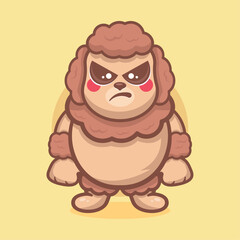 Obraz premium serious poodle dog animal cartoon character mascot with an angry expression