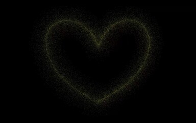 Shining gold sparkling heart. Valentines day background. Love. Gift