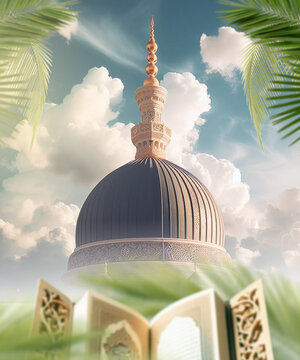 Muslim Islamic theme background, maulid and Ramadhan