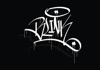 BLINK word graffiti tag style