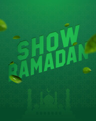 Fototapeta na wymiar Muslim Islamic theme background, maulid and Ramadhan