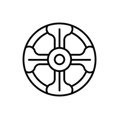 Fototapeta premium Shield outline icons, minimalist vector illustration ,simple transparent graphic element .Isolated on white background