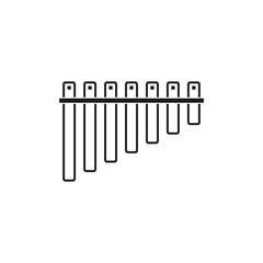 Panpipes icon. Pan flute icon. Vector illustration. EPS 10.