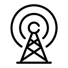 broadcast Line Icon