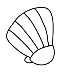 Shell of doodle clip art vector illustration