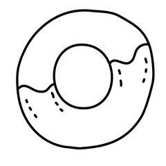 Donuts of doodle clip art vector illustration