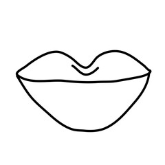 Lip of doodle clip art vector illustration