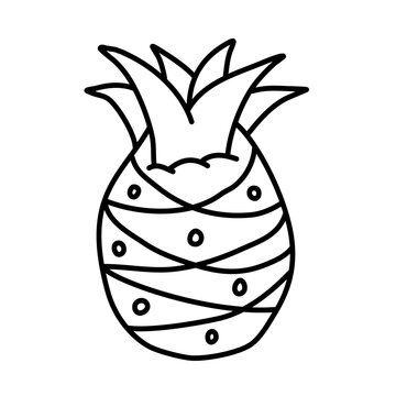 Pineapple of doodle clip art vector illustration