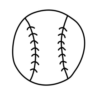Baseball of doodle clip art vector illustration