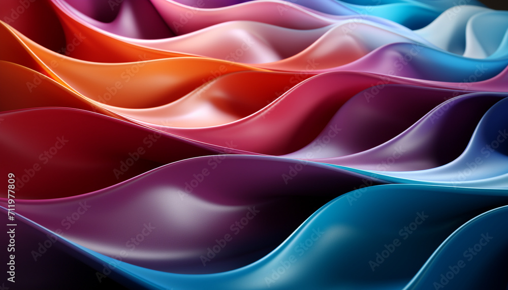 Poster abstract backdrop with smooth, flowing wave pattern in vibrant colors generated by ai