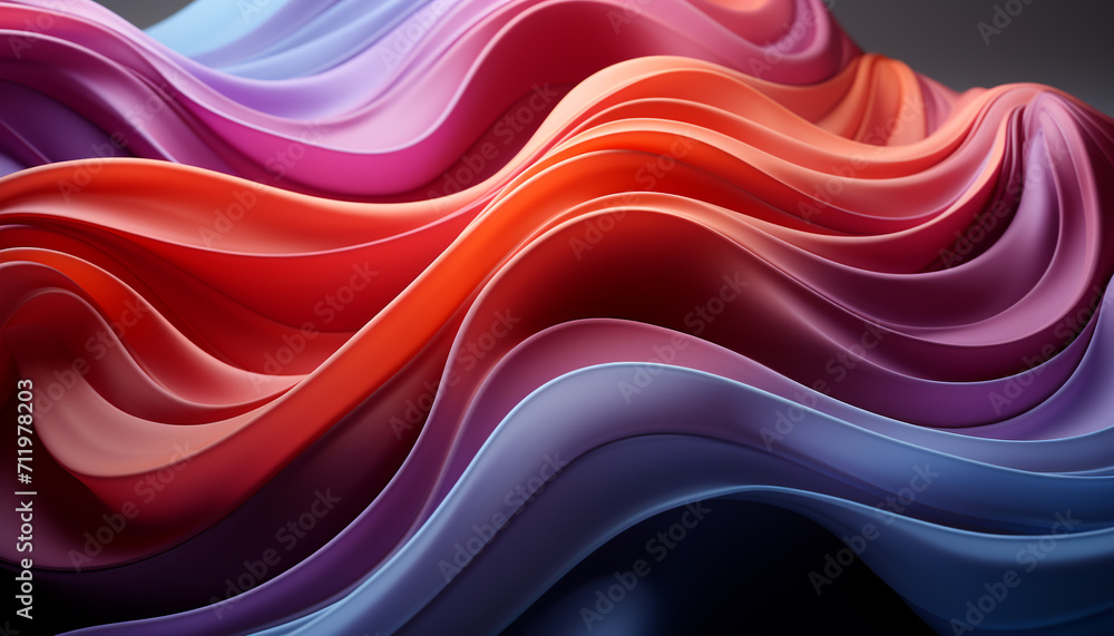 Poster abstract backdrop with smooth, flowing wave pattern in vibrant colors generated by ai
