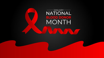 vector graphic of national blood donor month  Holiday concept. Template for background, banner, cover, website, flyer, brochure, Greeting Card, background card, poster with text inscription.