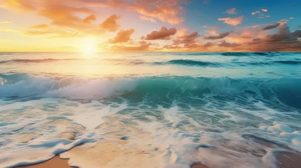 Fotobehang beach smooth ocean background illustration sand blue, serene peaceful, tranquil relaxing beach smooth ocean background © vectorwin