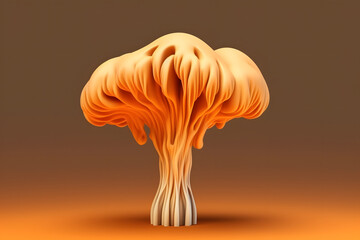 Fototapeta premium 3d rendering Lion's Mane Mushroom