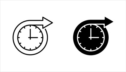 Long term icon set. clock sign. vector illustration - obrazy, fototapety, plakaty