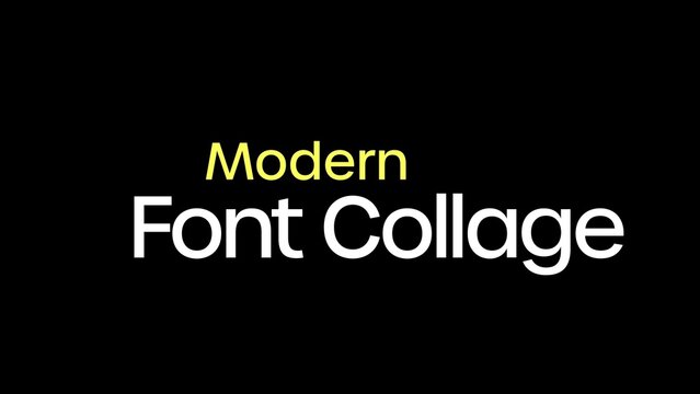 Modern Font Collage Title Sequence Overlay