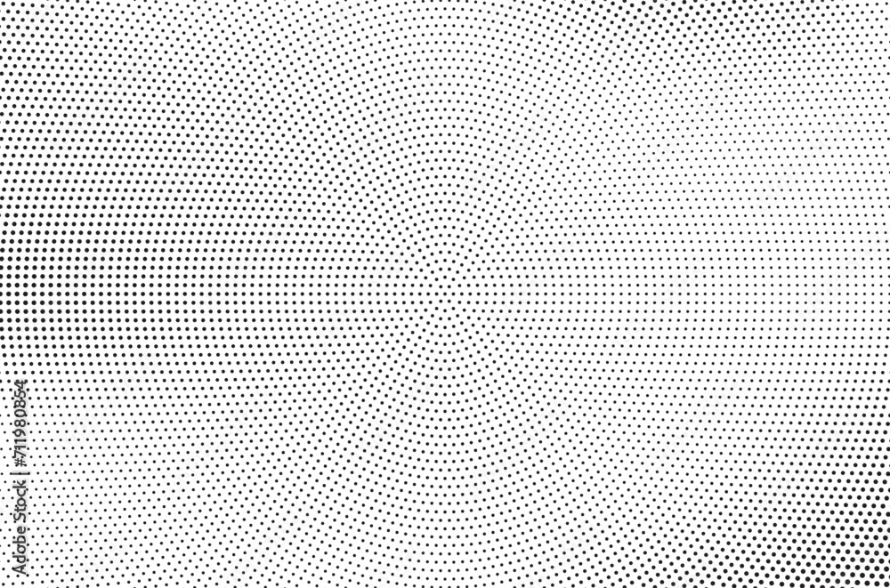 Poster Halftone effect vector background. Grunge halftone background with dots. Abstract monochrome halftone modern black white pattern.