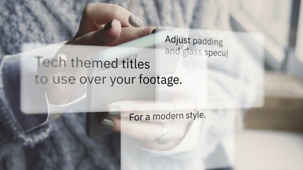 Semi-Transparent Glass Interface Text Overlay - obrazy, fototapety, plakaty
