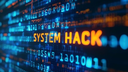 Obraz premium Technology computer network cyber crime security hacker virus programming abstract binary codes and symbols digital background. Generative AI