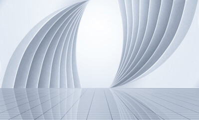 Naklejka premium Modern abstract building ground background, suitable for car advertising background picture.