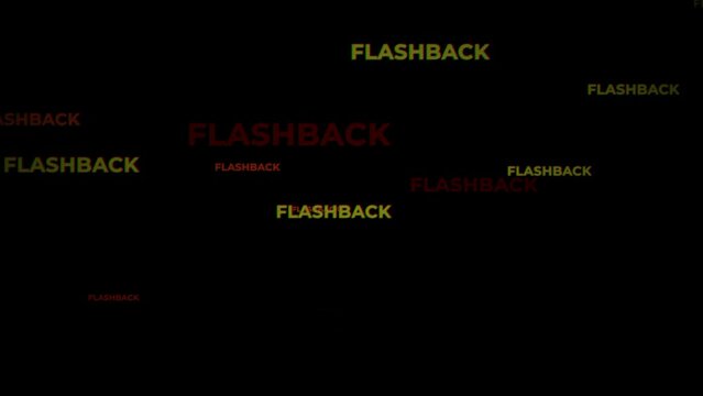 Trauma flashback PTSD animation, flashback glitchy background concept