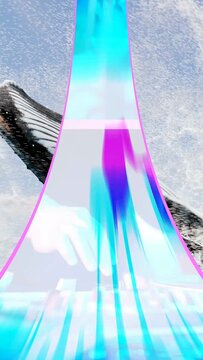 Vertical and Portrait Warp Transition with Media Replacement