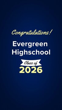Vertical Graduation and Celebration Animation