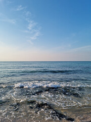This is Gwakji Beach in Jeju Island, which has basalt rocks.
