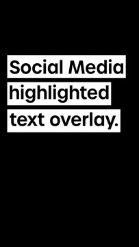 Vertical Social Media Editorial Highlighted Text Overlay