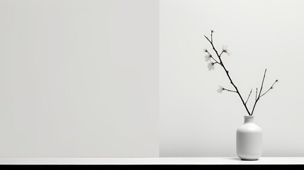 pot of dried flowers in the corner of a bright room,photo image