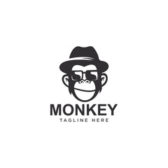 illustrator vektor desain logo monyet keren. Monkey mascot logo vector. Animal vector illustration. Chimpanzee vector logo design cool monkey logo design vector illustrator
