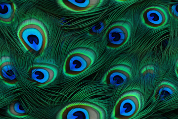 Obraz premium peacock colorful feathers background wall texture pattern seamless wallpaper