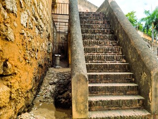 old fort stone stairs