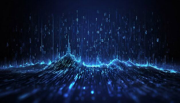 abstract binary code background concept.