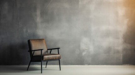 vintage chair interior background illustration minimalist stylish, elegant cozy, contemporary luxury vintage chair interior background