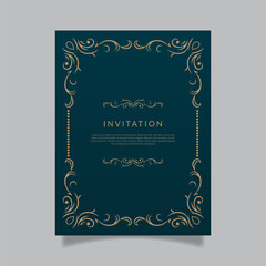 Vector invitation, card with ethnic elements.