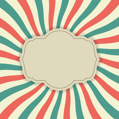 vintage design template with label stripes banner. - Vector.
